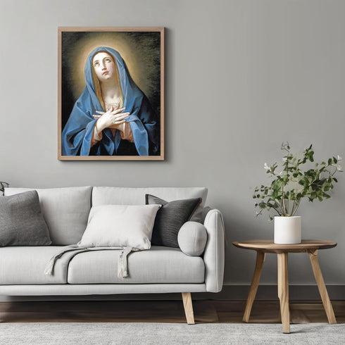 Posterizer 1 pcs-Vergine in preghiera c. 1633 painting poster-Religious Posters-Gifts for Christians -Decor for Church, Sunday School Classroom- u...